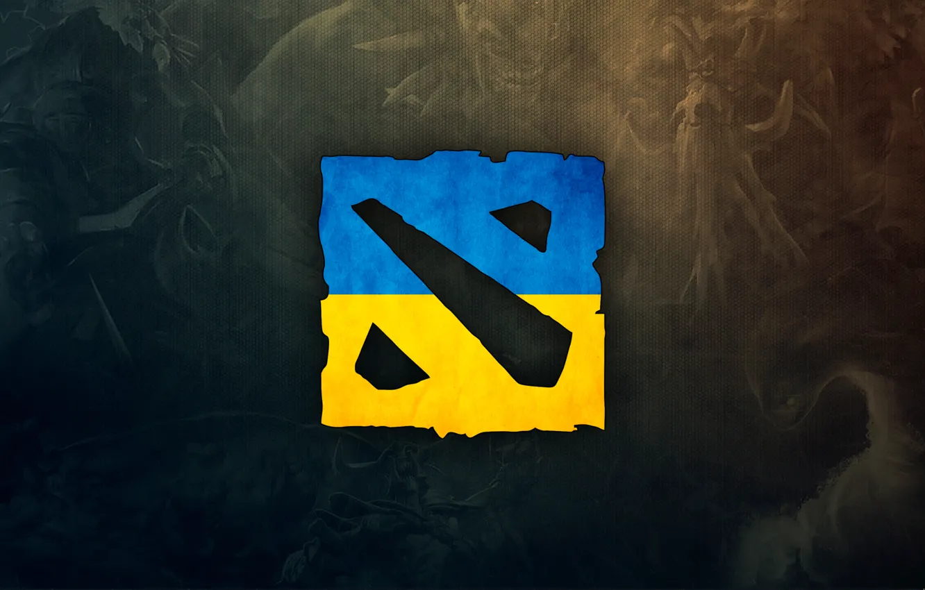 Фото обои игра, логотип, logo, Украина, ukraine, dota 2