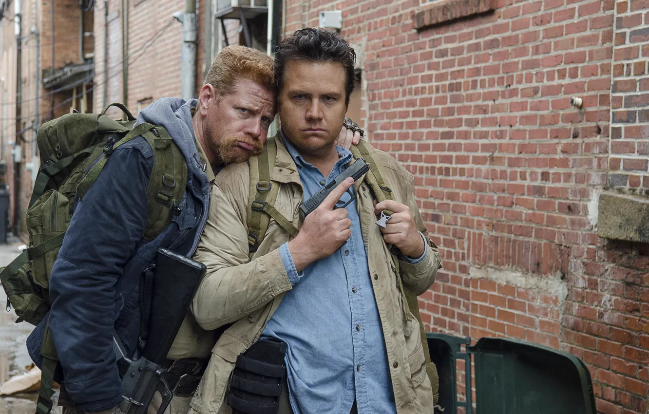 Фото обои The Walking Dead, Ходячие мертвецы, Michael Cudlitz, Porter, Abraham, Josh McDermitt