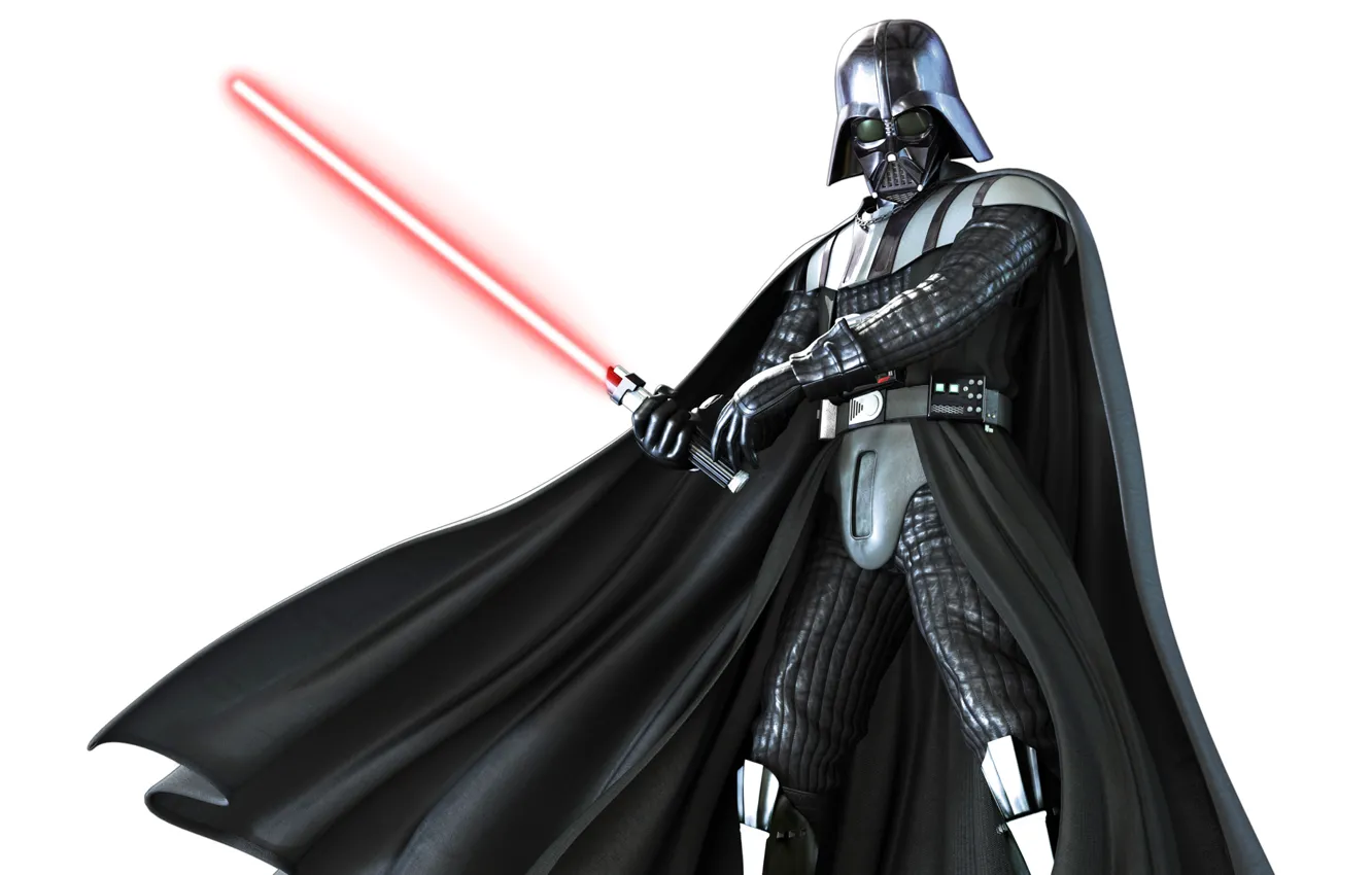 Фото обои Star Wars, белый фон, Звездные войны, Darth Vader, Дарт Вейдер, лазерный меч