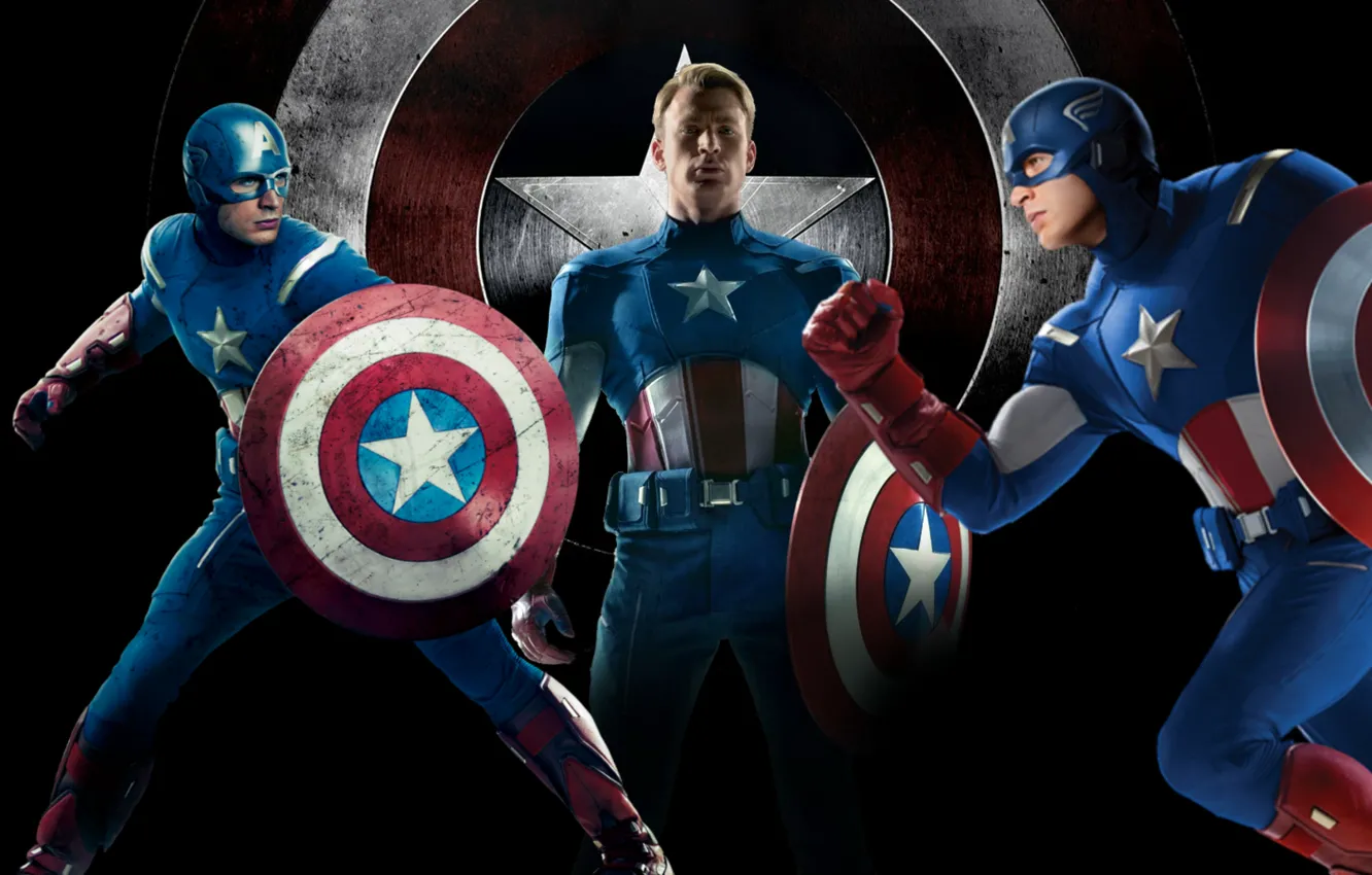 Фото обои Капитан Америка, Captain America, Avengers, First Avenger