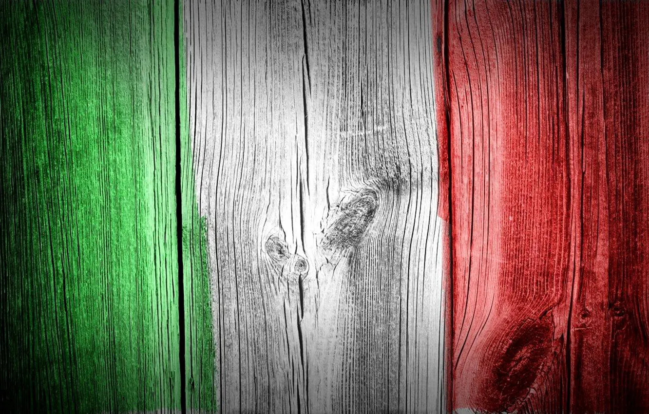 Фото обои Red, Green, Italy, White, Flag, Textures