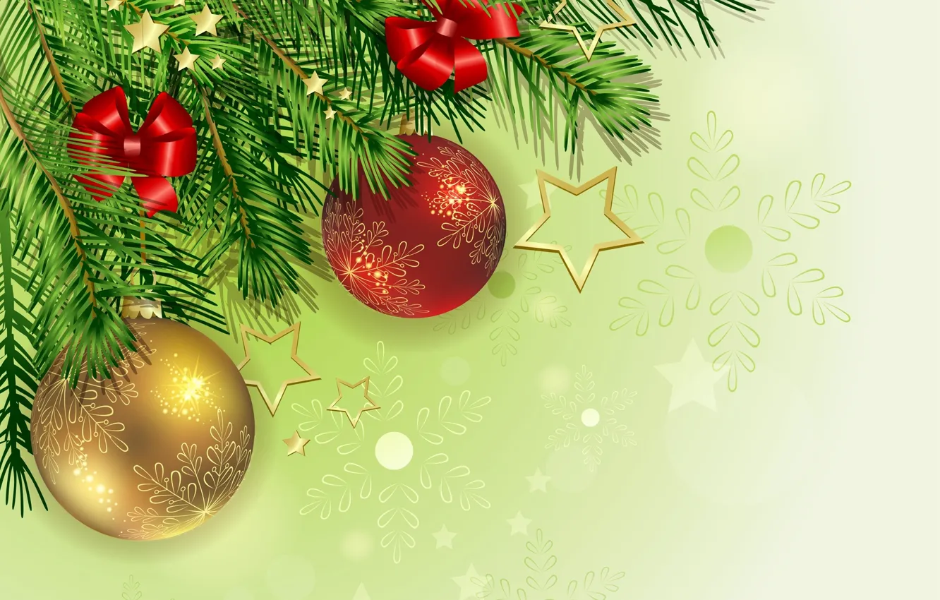 Фото обои шарики, украшения, праздник, новый год, Рождество, Christmas, New Year