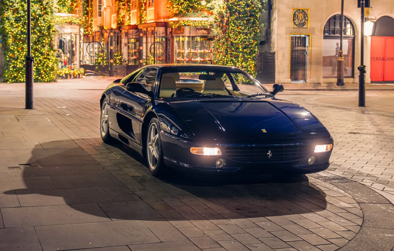 Фото обои car, lights, Ferrari, F355, front view, Ferrari F355 Berlinetta