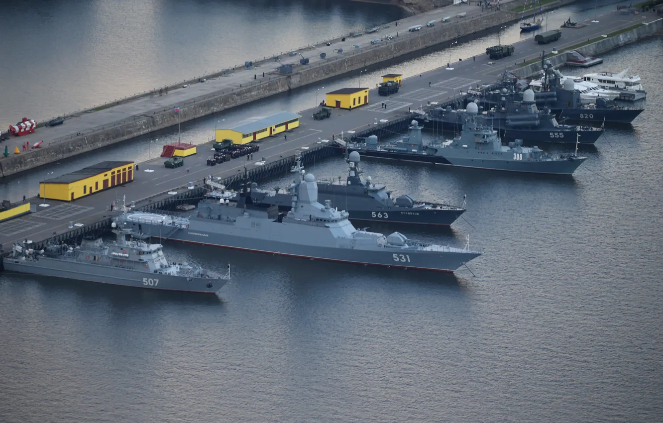 Фото обои корабли, база, вмф