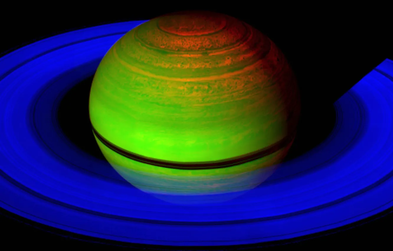 Фото обои планета, кольца, Сатурн