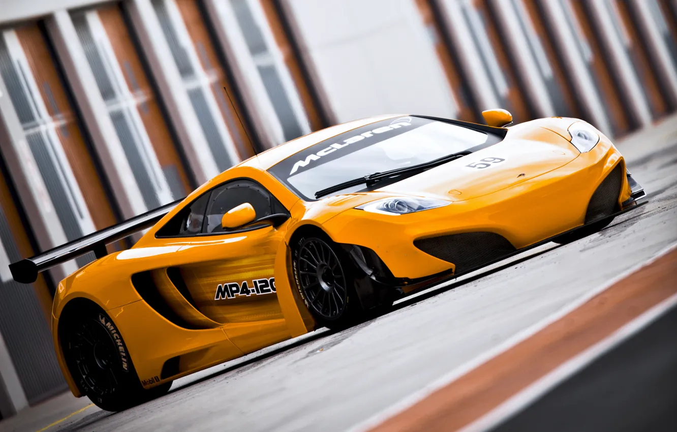 Фото обои McLaren, Машина, Оранжевый, Orange, Car, Race, Автомобиль, GT3