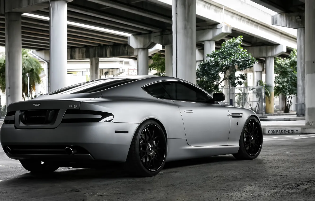 Фото обои Aston Martin, DB9, florida, luxury, exotic, miami, Matte titanium