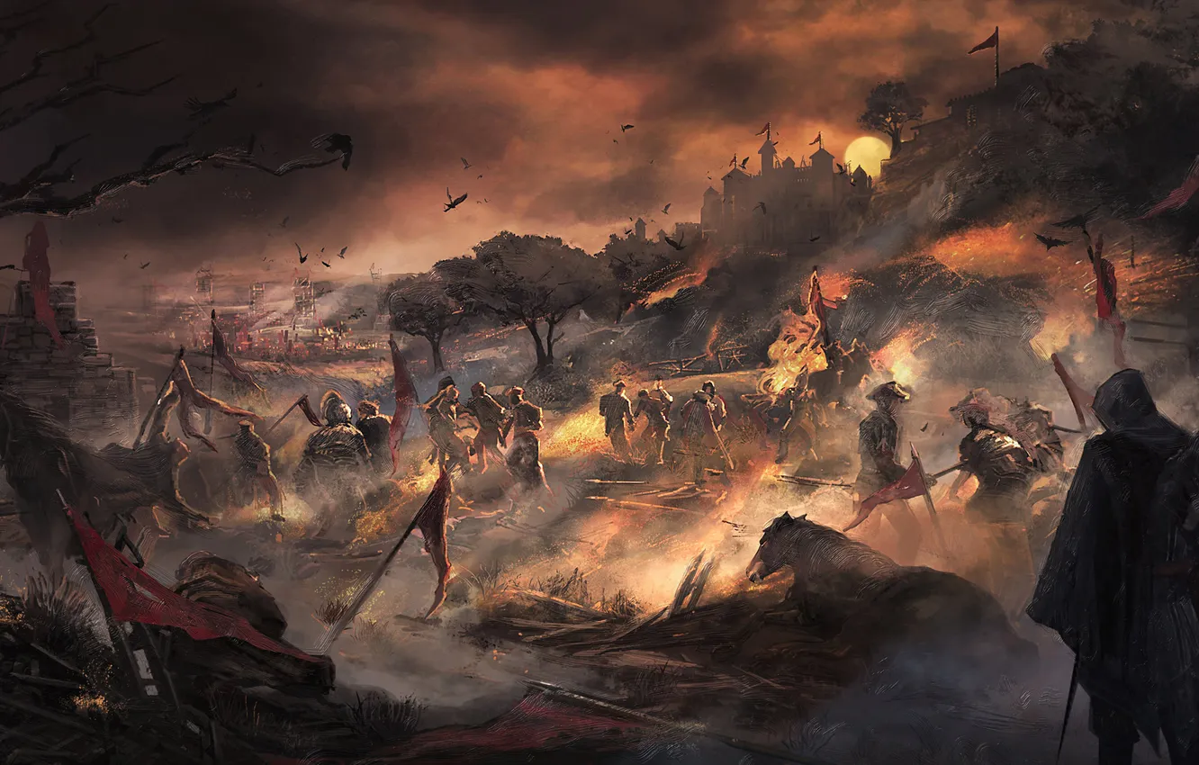 Фото обои война, солдаты, war, art, Assassin’s Creed