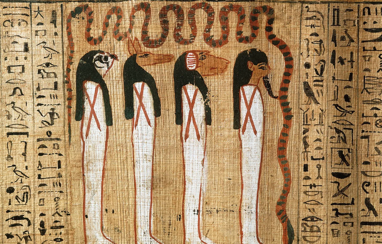 Фото обои Древний Египет, Языческое египетское богословие, Египетская Книга Мертвых