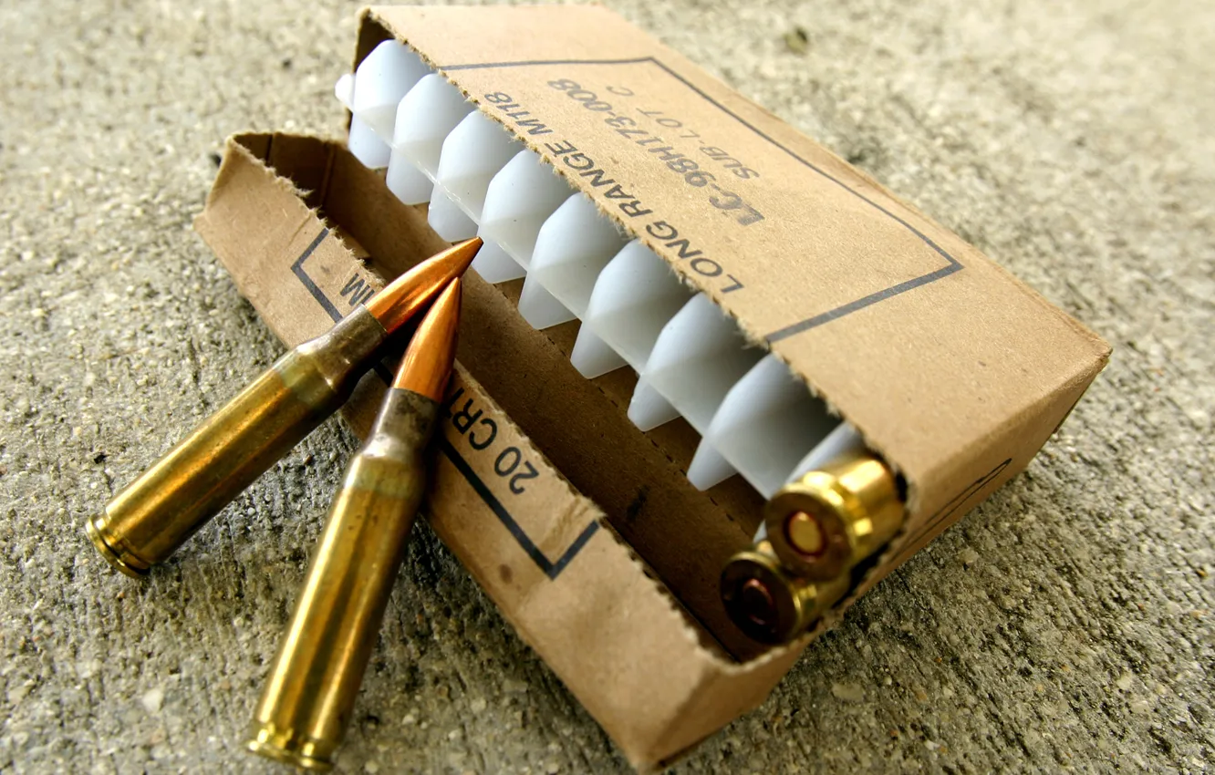 Фото обои ammunition, M1A rifle, caliber 7.62x51mm