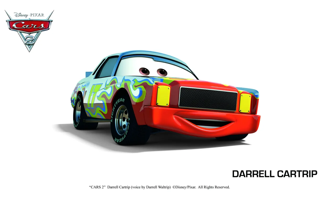 Фото обои pixar, машинки, тачки 2, cars 2, darrell cartrip