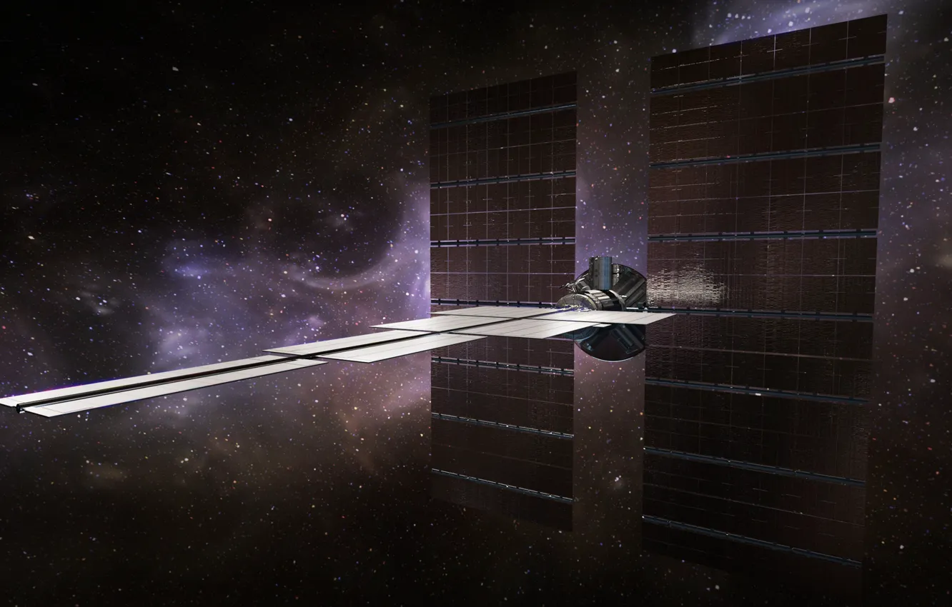 Фото обои звёзды, зонд, AI Probe for Interstellar colonisation and explora, high res deployed