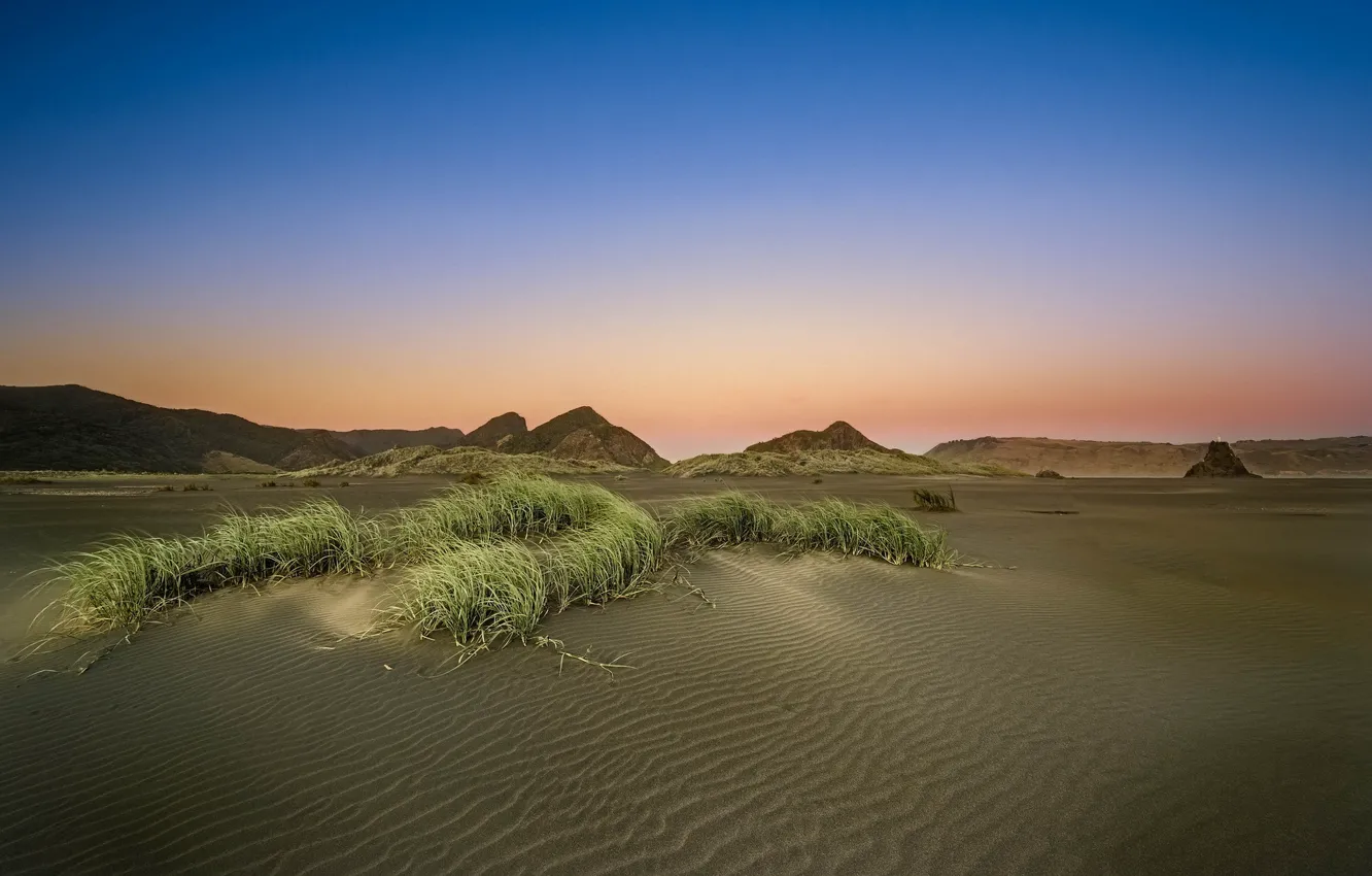 Фото обои пейзаж, закат, пустыня