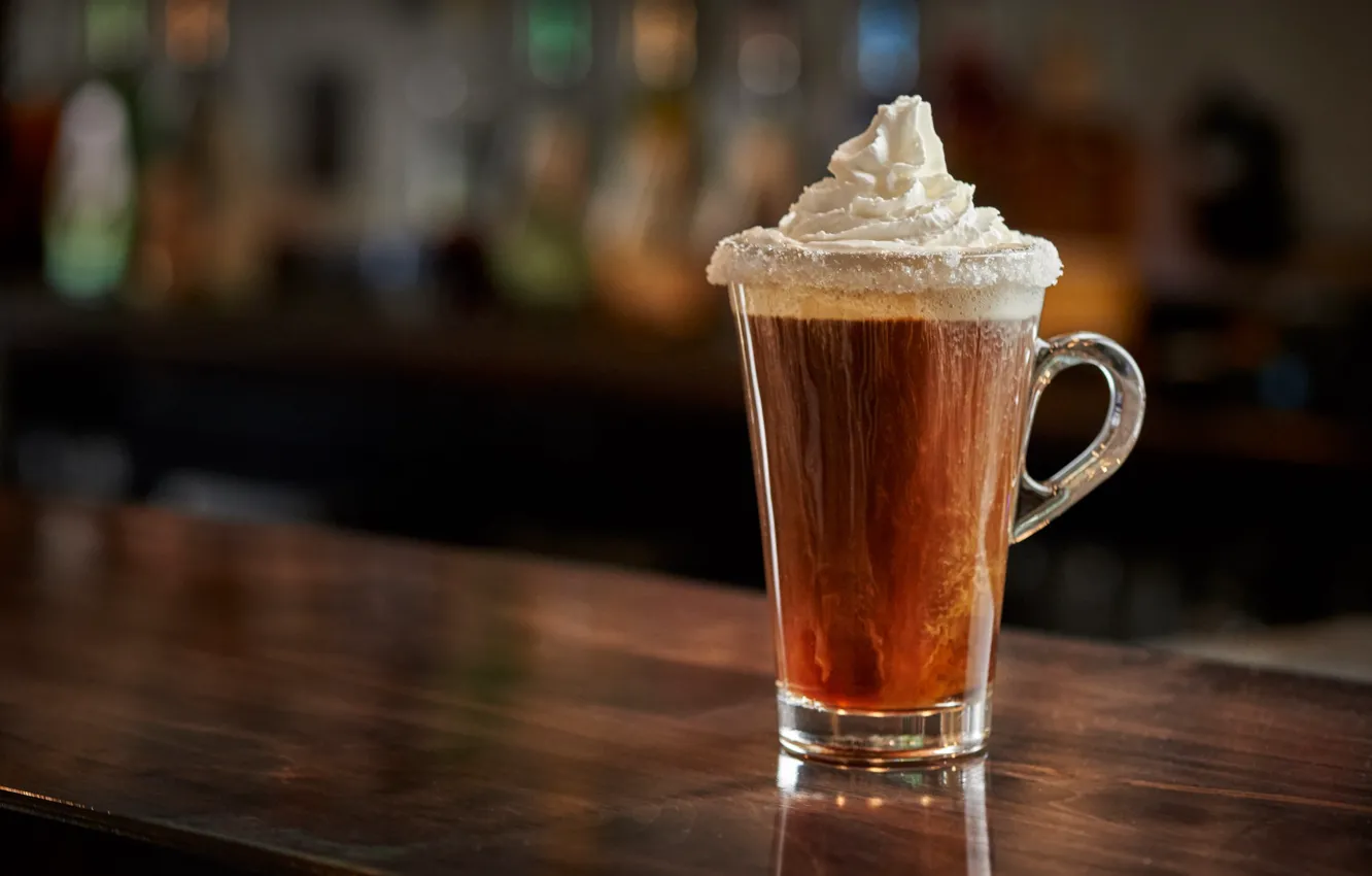 Фото обои glass, coffee, cream