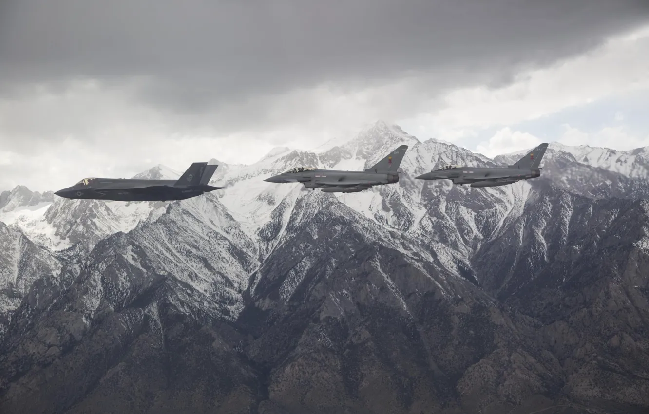Фото обои Lightning, Lightning II, F-35, Typhoon, Lockheed Martin