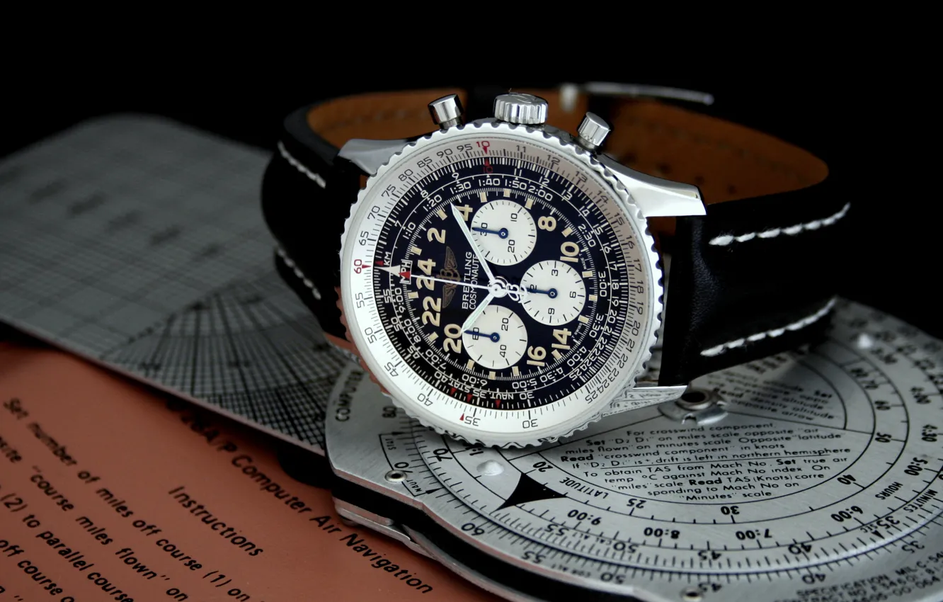 Фото обои flying, military, aviation, Breitling, wristwatch