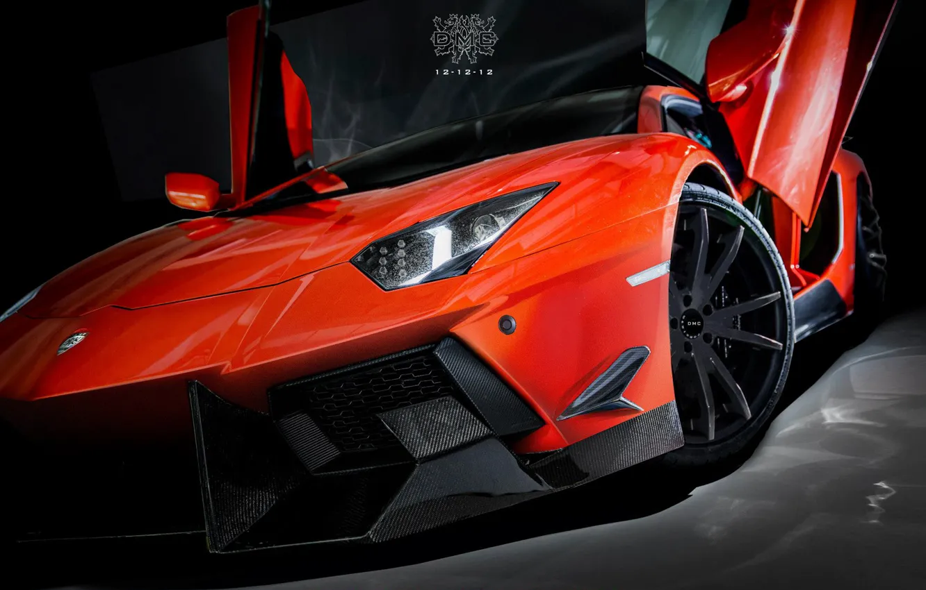 Фото обои Orange, Lamborghini Aventador, DMC Tuning