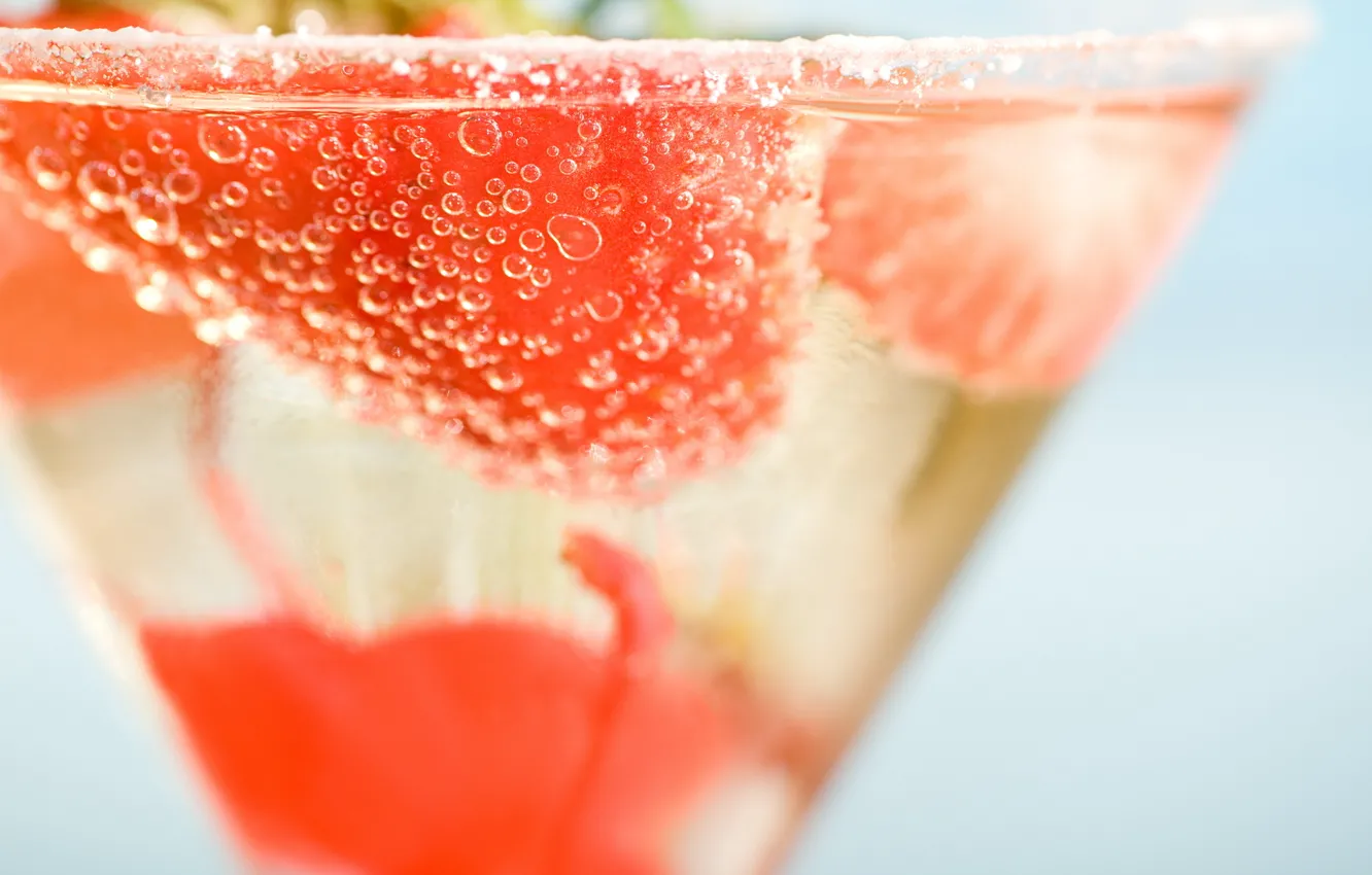 Фото обои стакан, клубника, коктейль, glass, напиток, strawberry, drink, cocktail