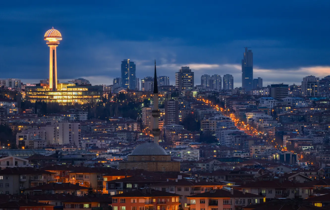 Фото обои city, asia, architecture, capital, built, ankara, anatolia, atakule