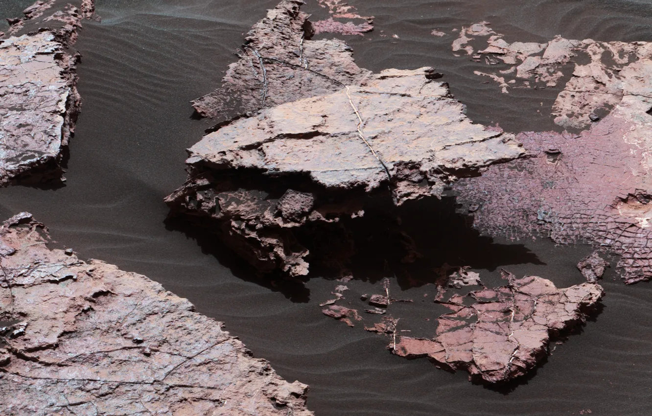 Фото обои песок, камни, фото, Марс, НАСА, Кьюриосити