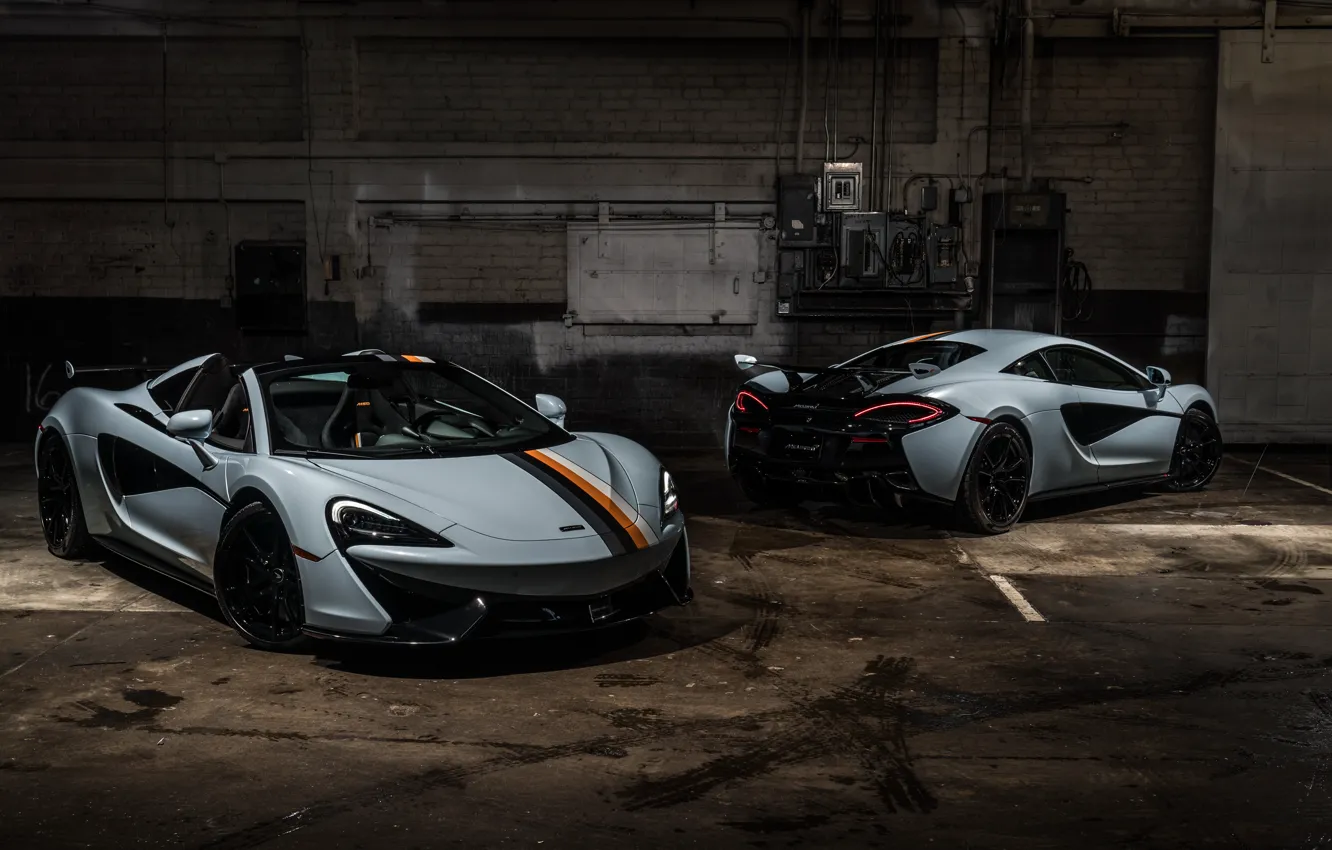 Фото обои McLaren, Coupe, 2018, Spider, MSO, 570S, Muriwai White