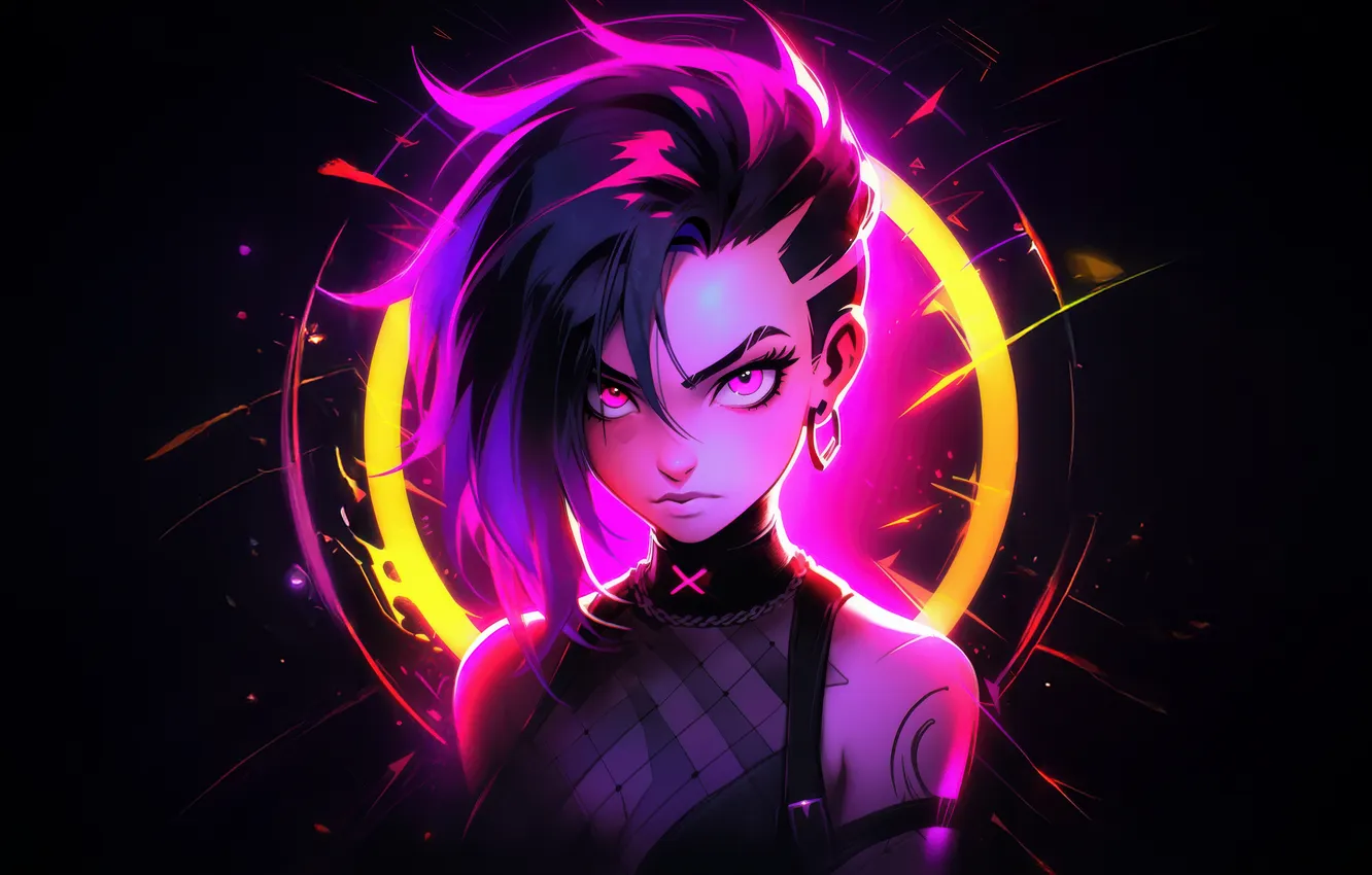 Фото обои games, neon, avenger