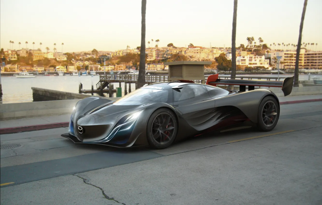 Фото обои Concept, 2008, суперкар, Mazda, supercar, Концепт-кар, Furai, Mazda Furai Concept