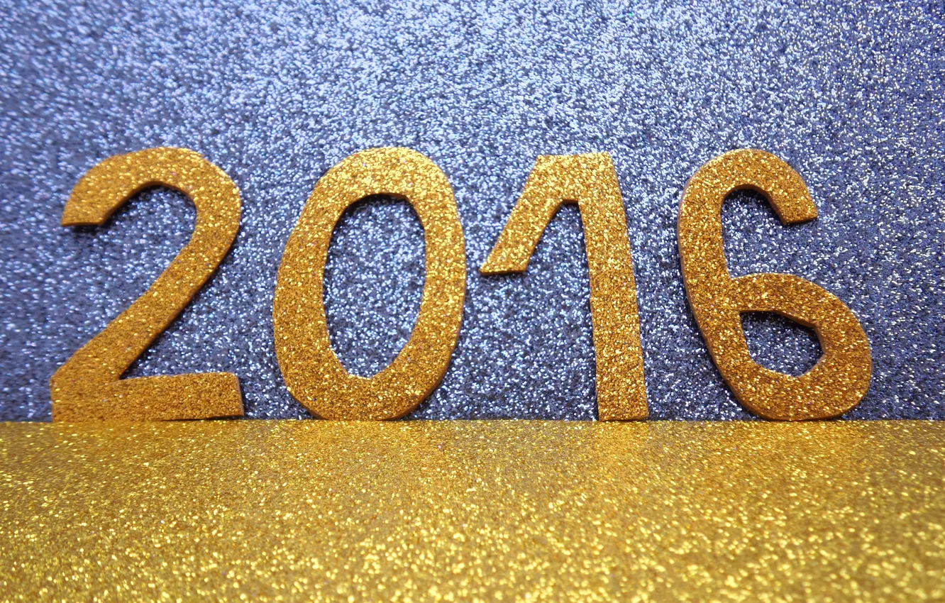 Фото обои часы, Новый Год, цифры, golden, New Year, Happy, glitter, 2016