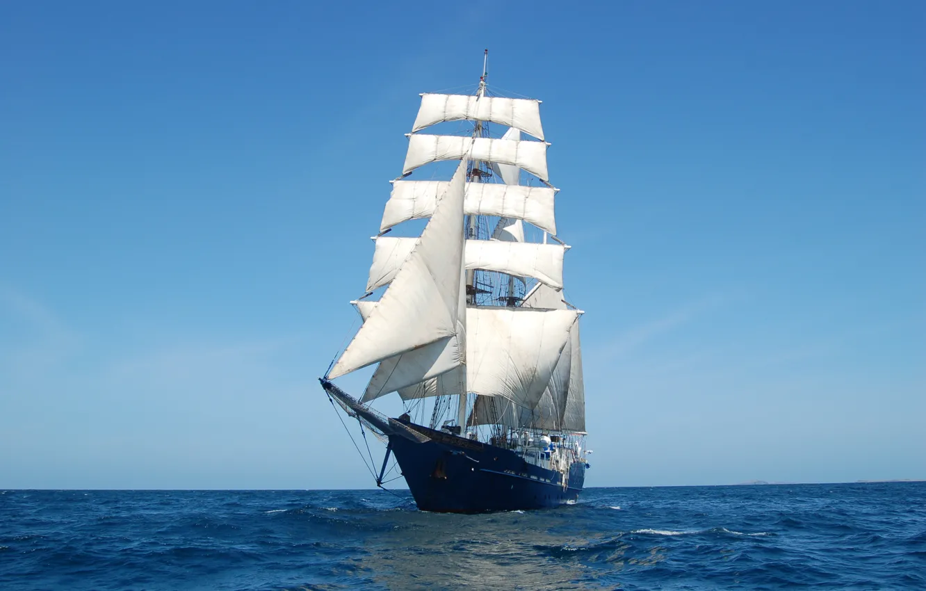 Фото обои путь, океан, ветер, парусник, MARY-ANNE, sailing Galapagos