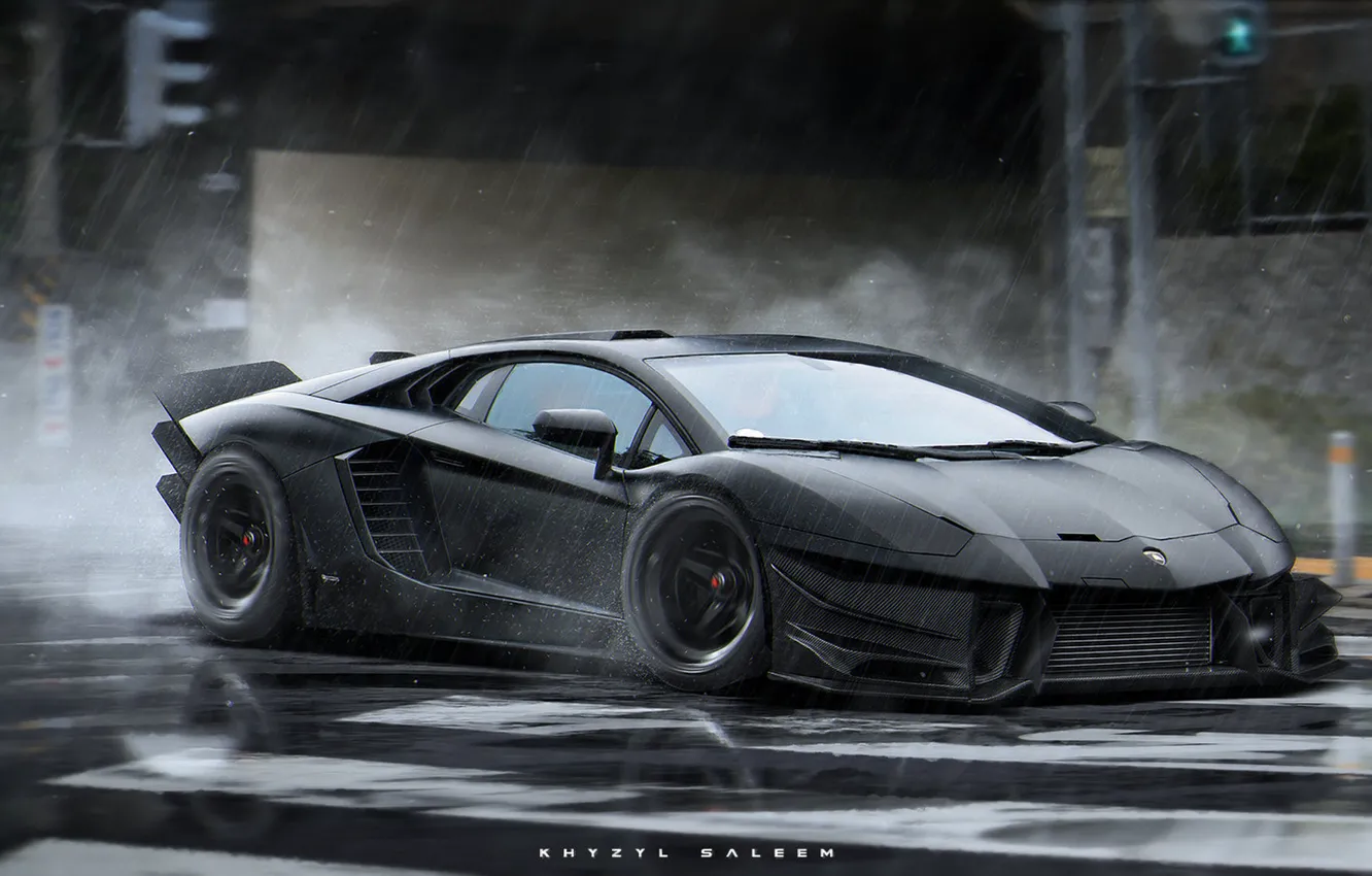 Фото обои Lamborghini, future, ART, Khyzyl Saleem