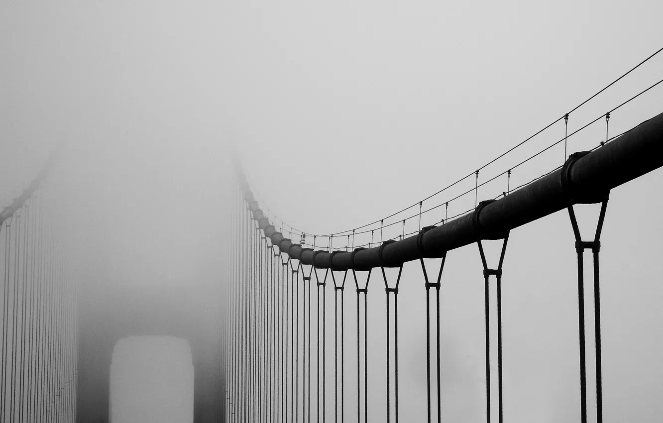 Фото обои мост, city, город, туман, california, Golden Gate Bridge, bridge, San Francisco