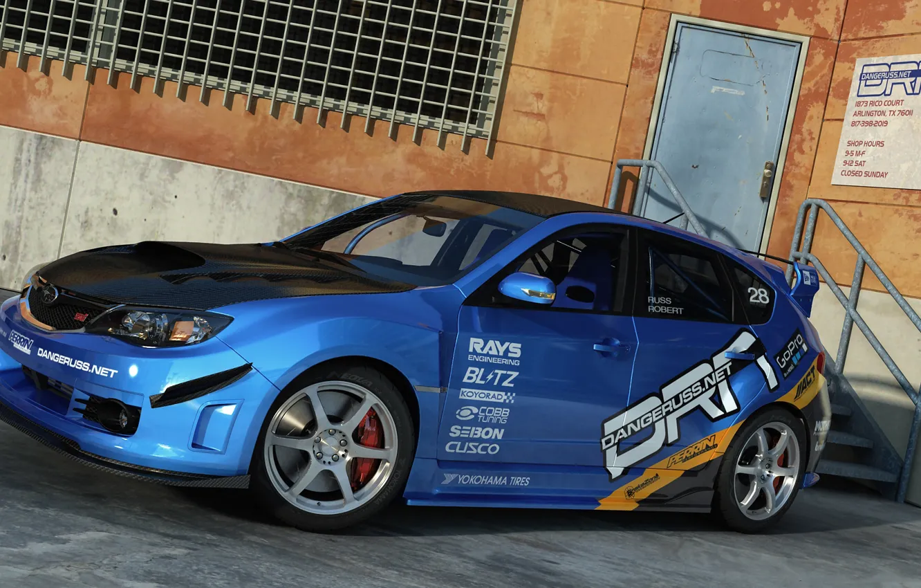 Фото обои графика, Subaru, Impreza, арт, STI, dangeruss