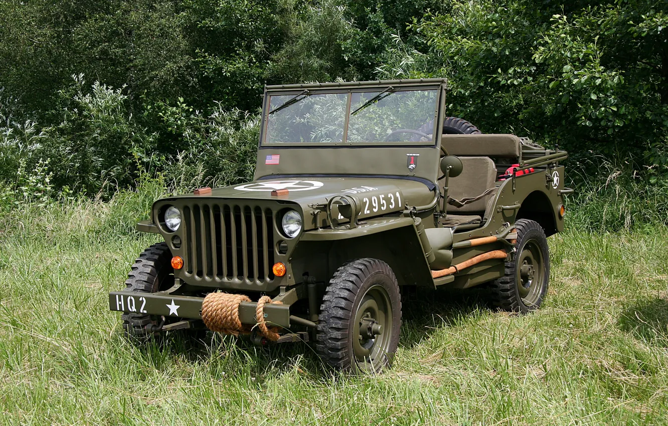 Фото обои легкий, автомобиль, американский, Jeep, WW2, полноприводный, разведывательный, &ampquot;Виллис-МВ&ampquot;