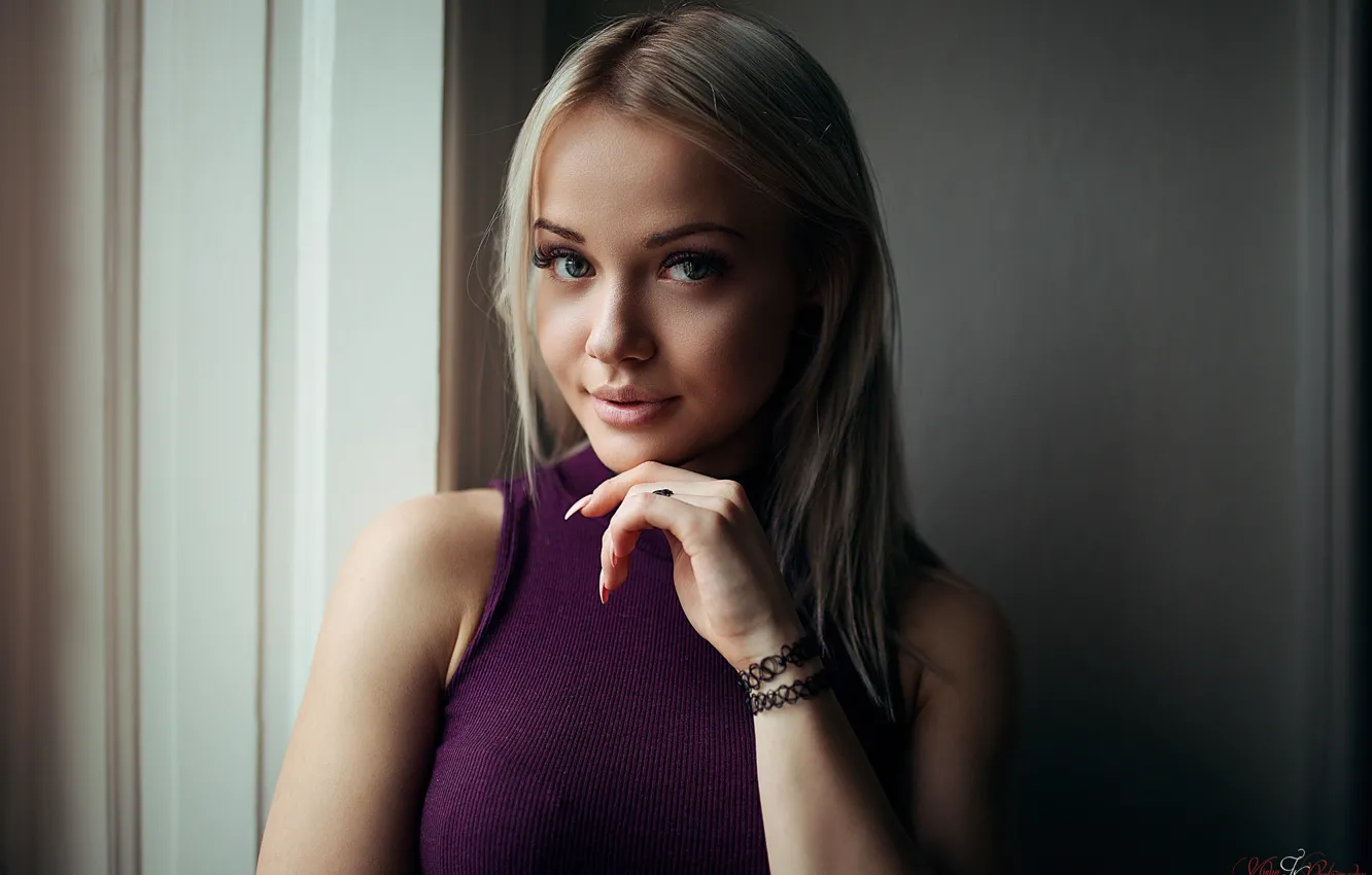 Фото обои глаза, взгляд, девушка, лицо, портрет