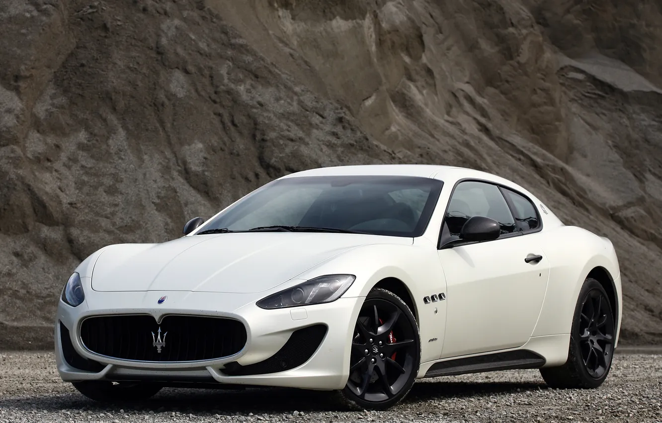 Фото обои белый, Maserati, GranTurismo, мазерати, Sport, грантуризмо, MC line