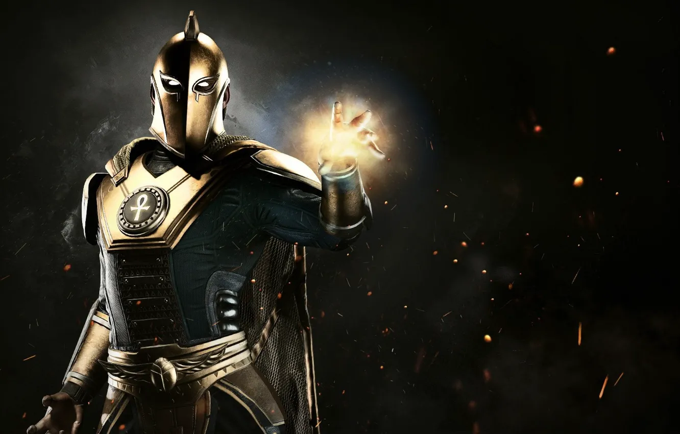 Фото обои game, armor, helmet, Injustice 2, Doctor Fate, Dr. Fate