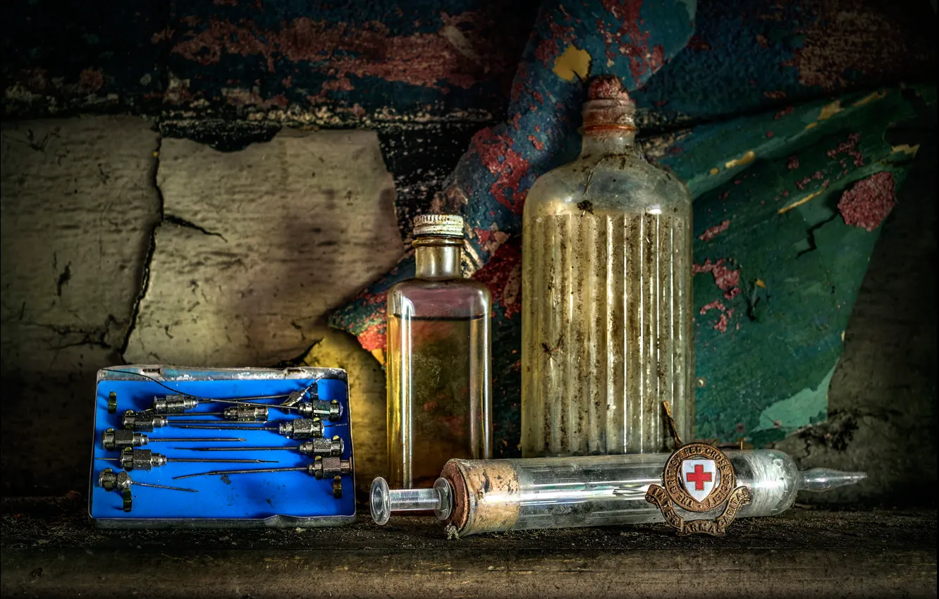 Фото обои иглы, аптека, Red cross, инъекция