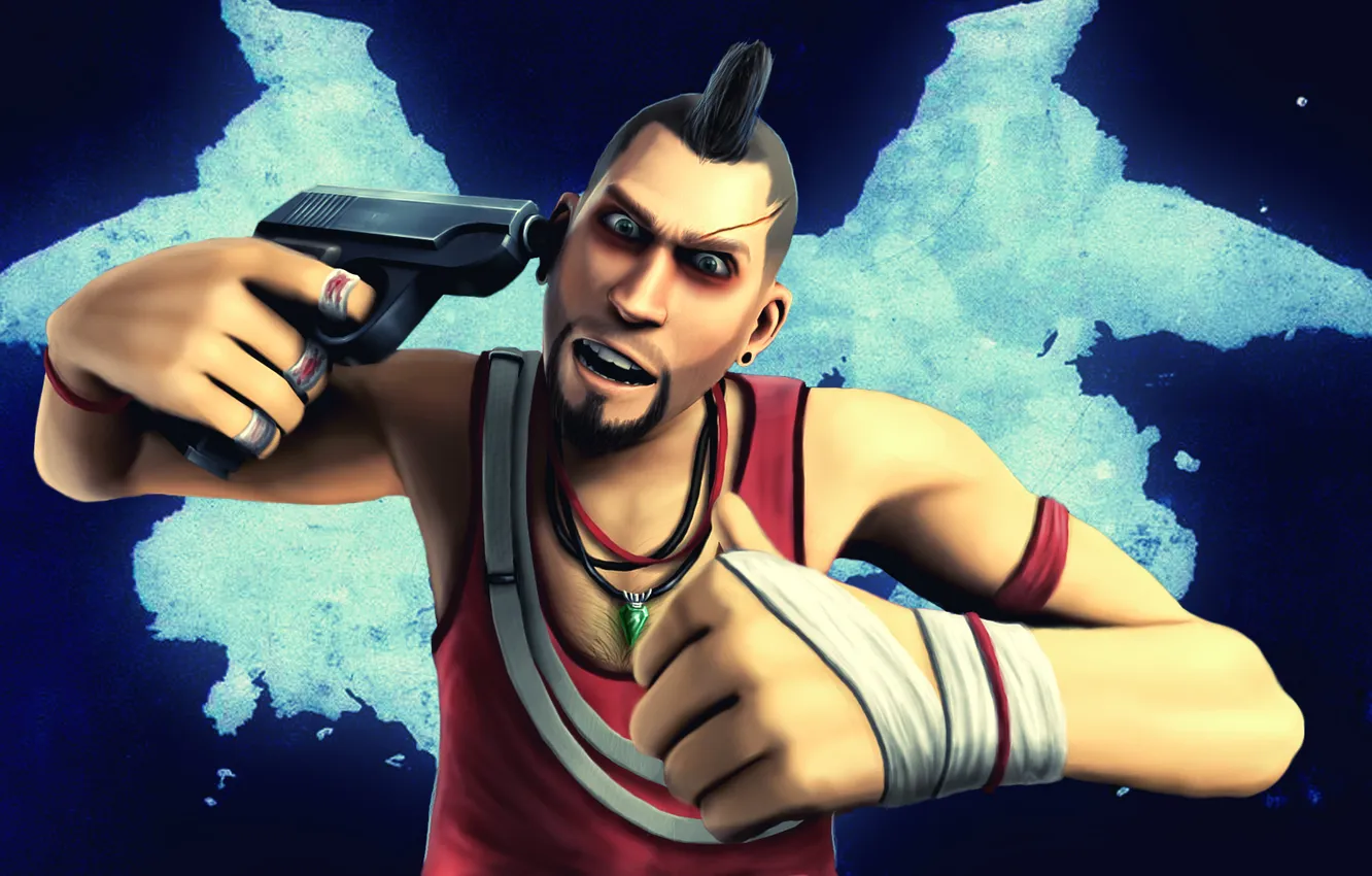 Фото обои art, team fortress 2, far cry 3, fan, vaas, Scout