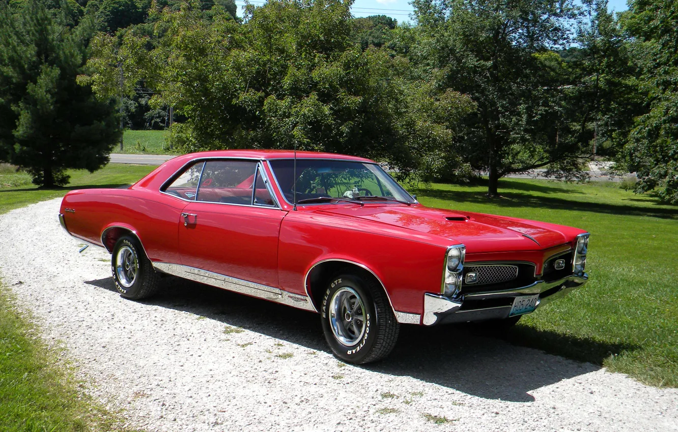 Фото обои red, Pontiac, GTO, 1967