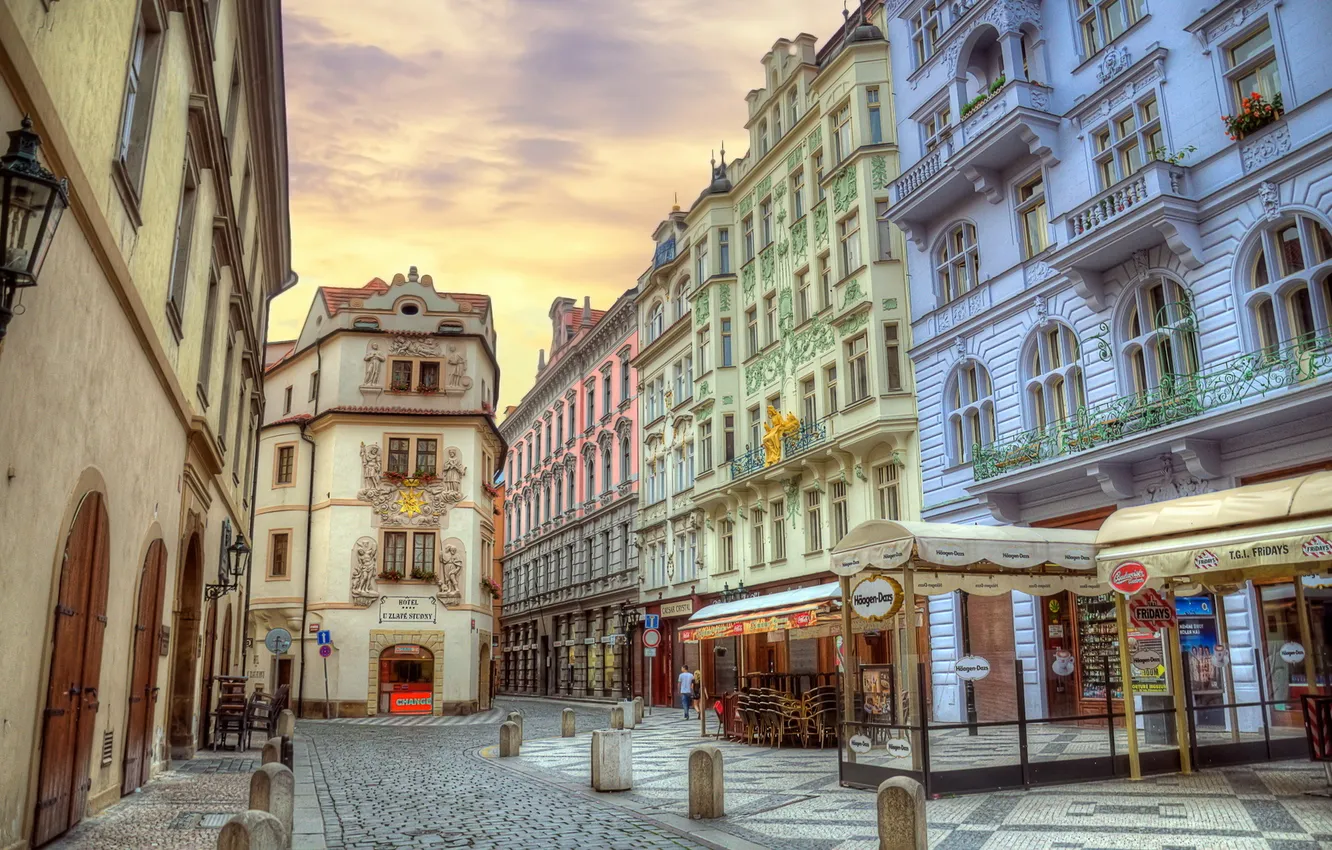 Фото обои город, улица, Прага