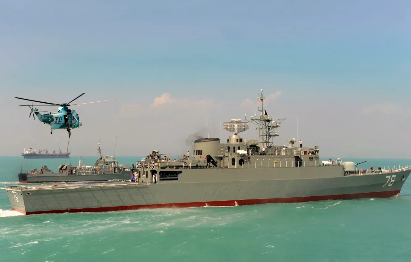 Фото обои фрегат, Jamaran, ВМС Ирана
