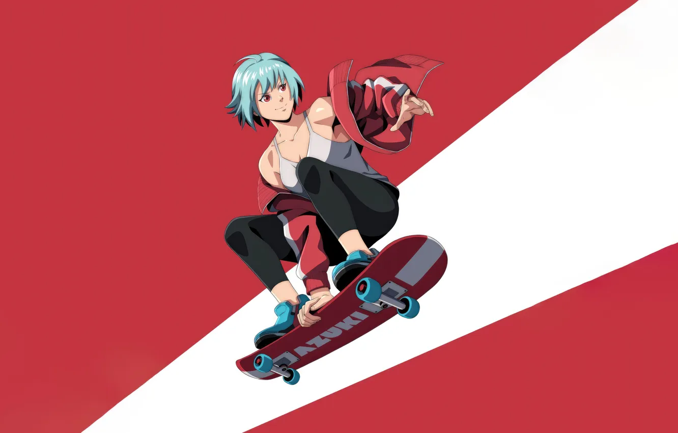 Фото обои girl, skateboard, adventures