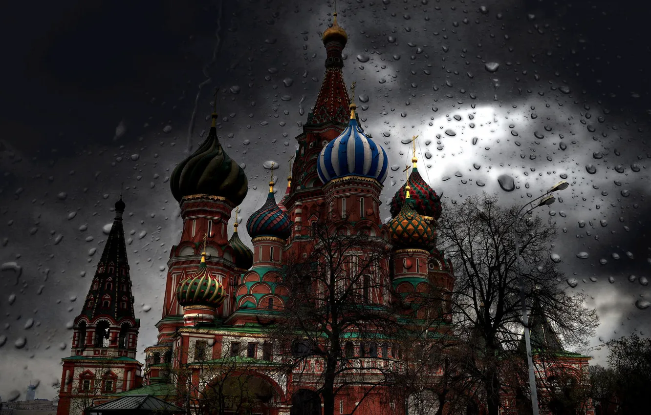 Фото обои капли, весна, Москва, кремль, ᔕᑭᖇIᑎG