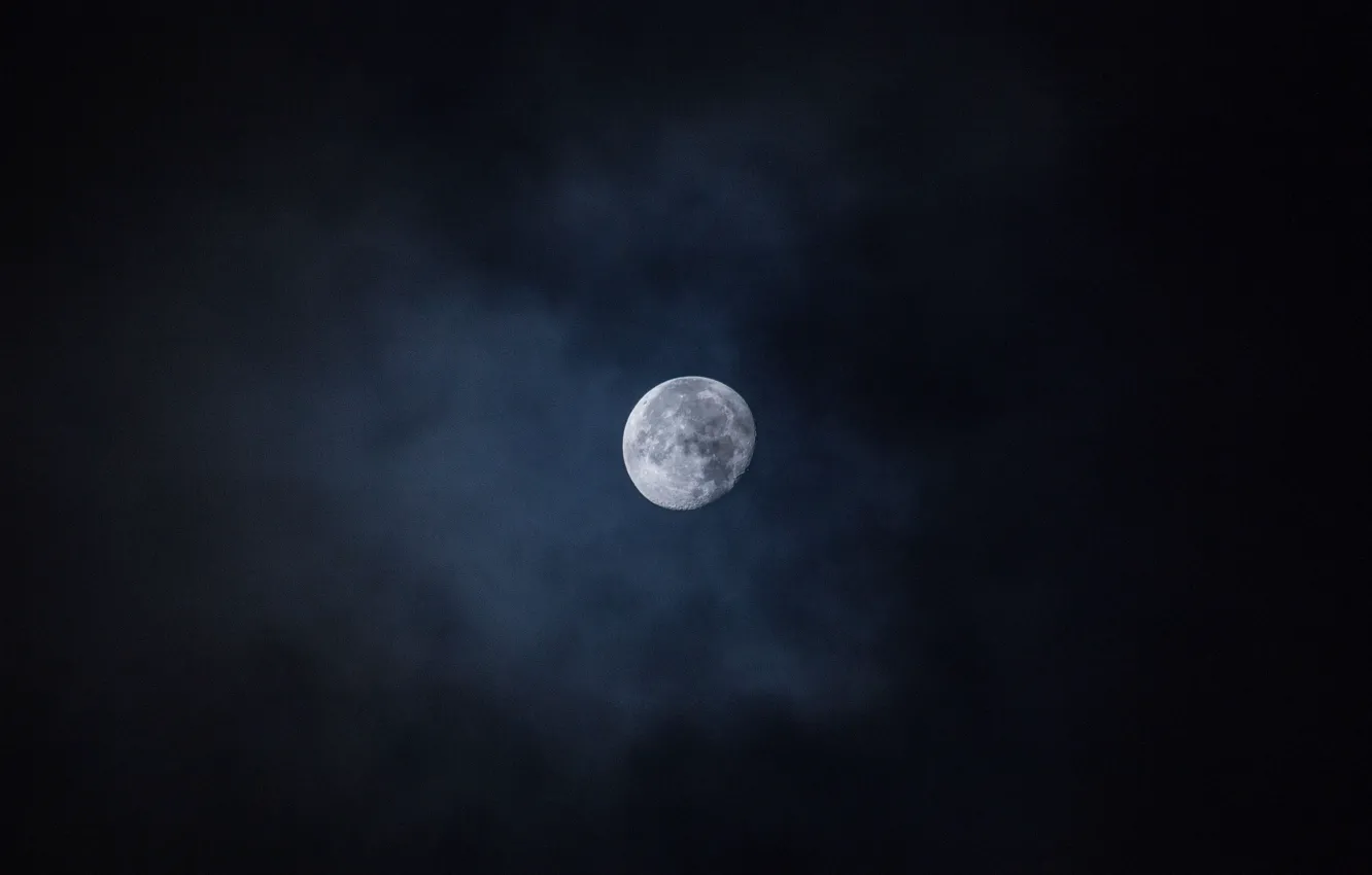 Фото обои небо, ночь, природа, луна