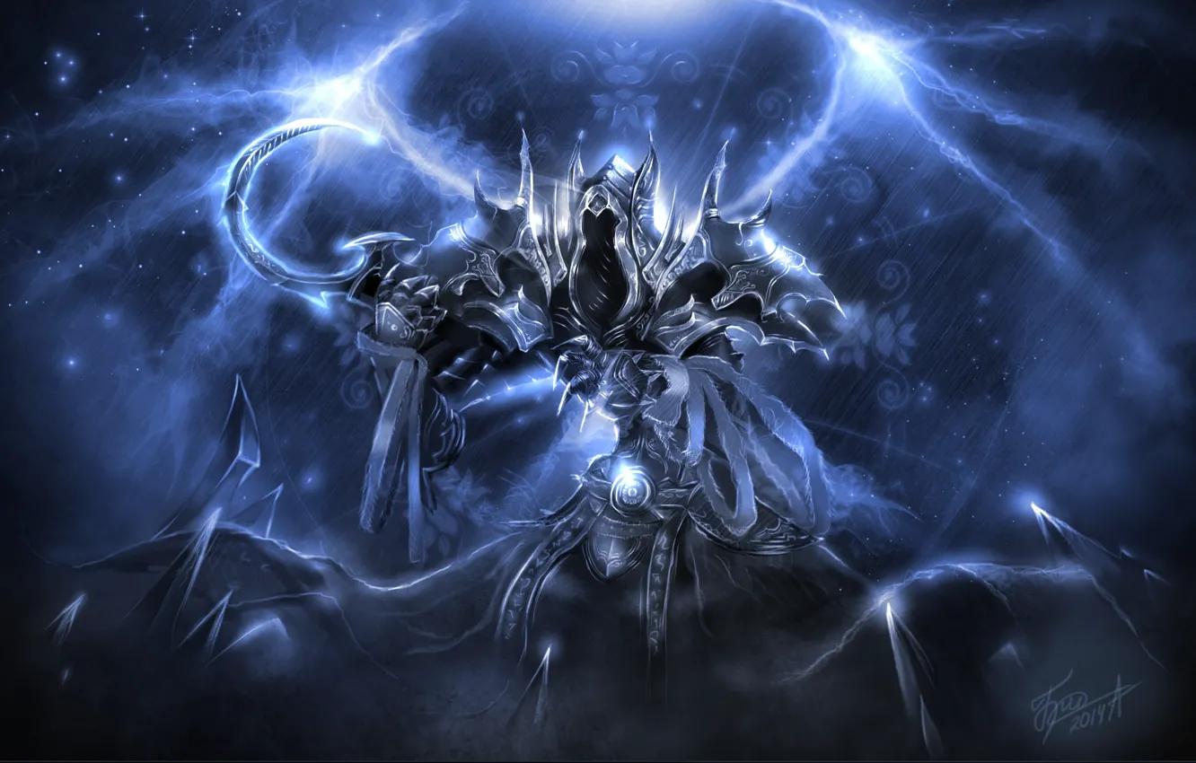 Фото обои Diablo 3, art, angel of death, reaper of souls, maltael