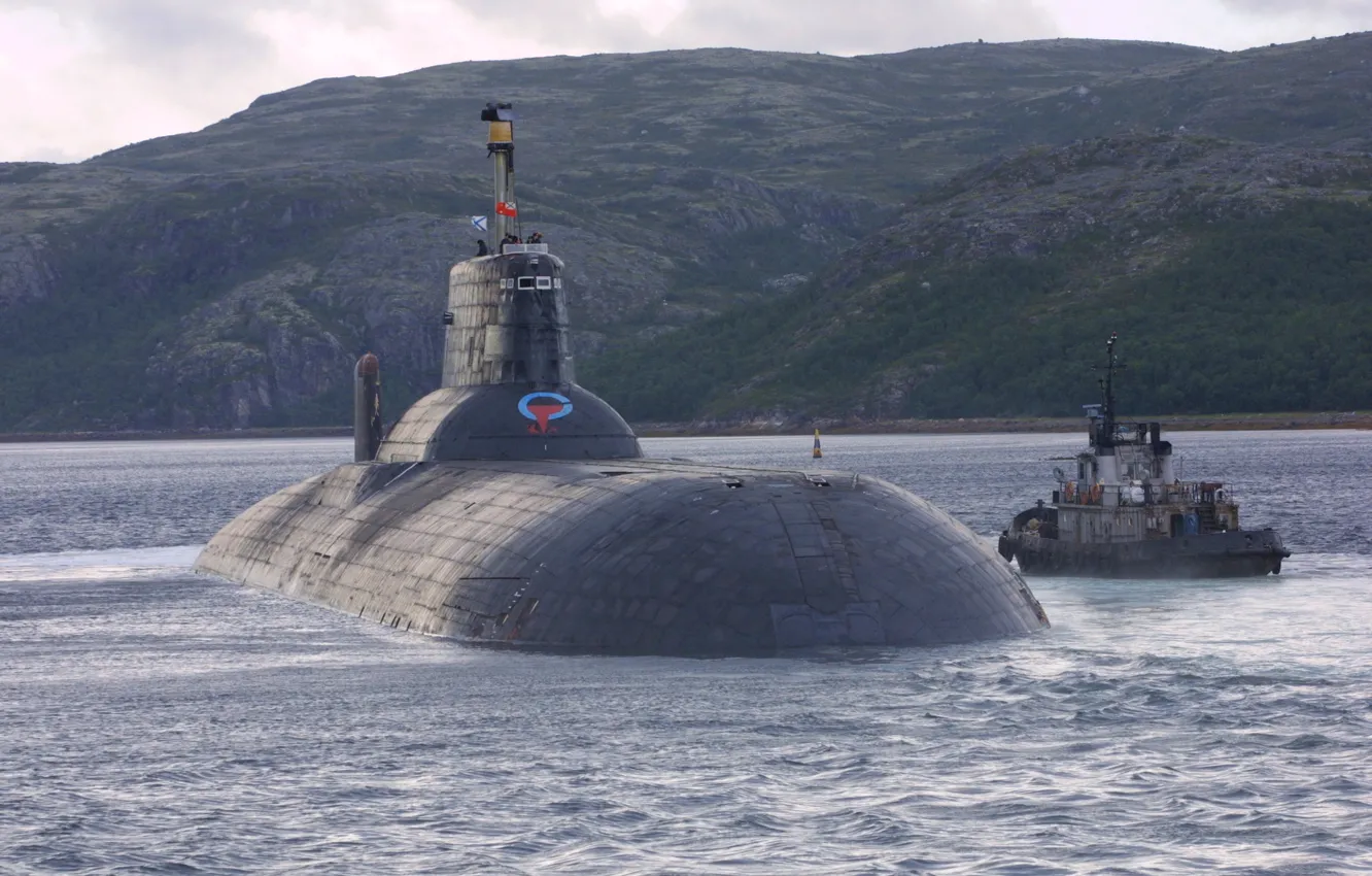 Фото обои лодка, субмарина, подводная, атомная, проект 941, Северсталь