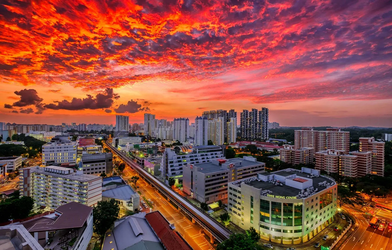 Фото обои Сингапур, мегаполис, Singapore, Bukit Merah