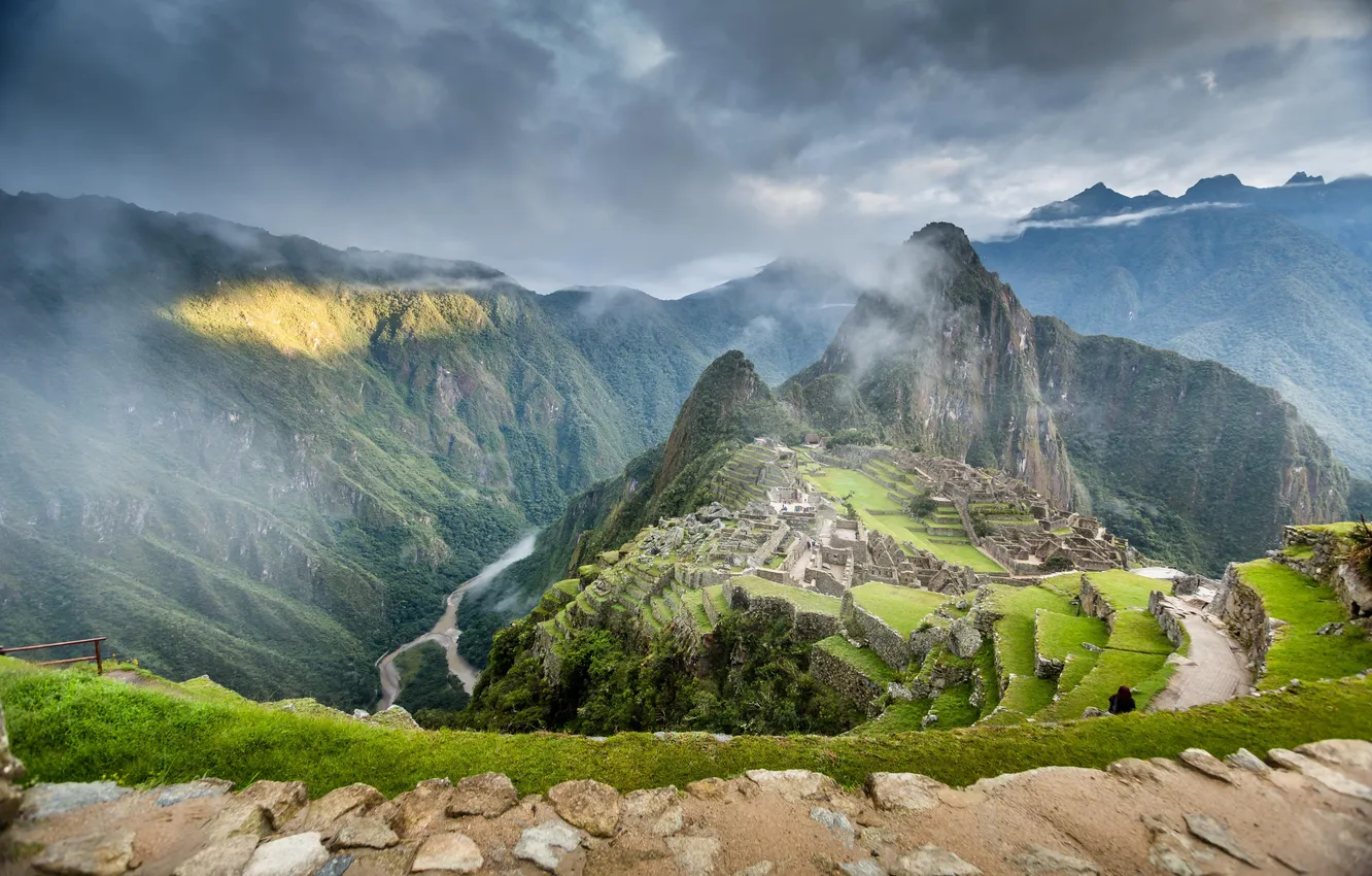 Фото обои sunrise, Machupicchu, inca trail machupicchu, landscape machupicchu, machu picchu peru