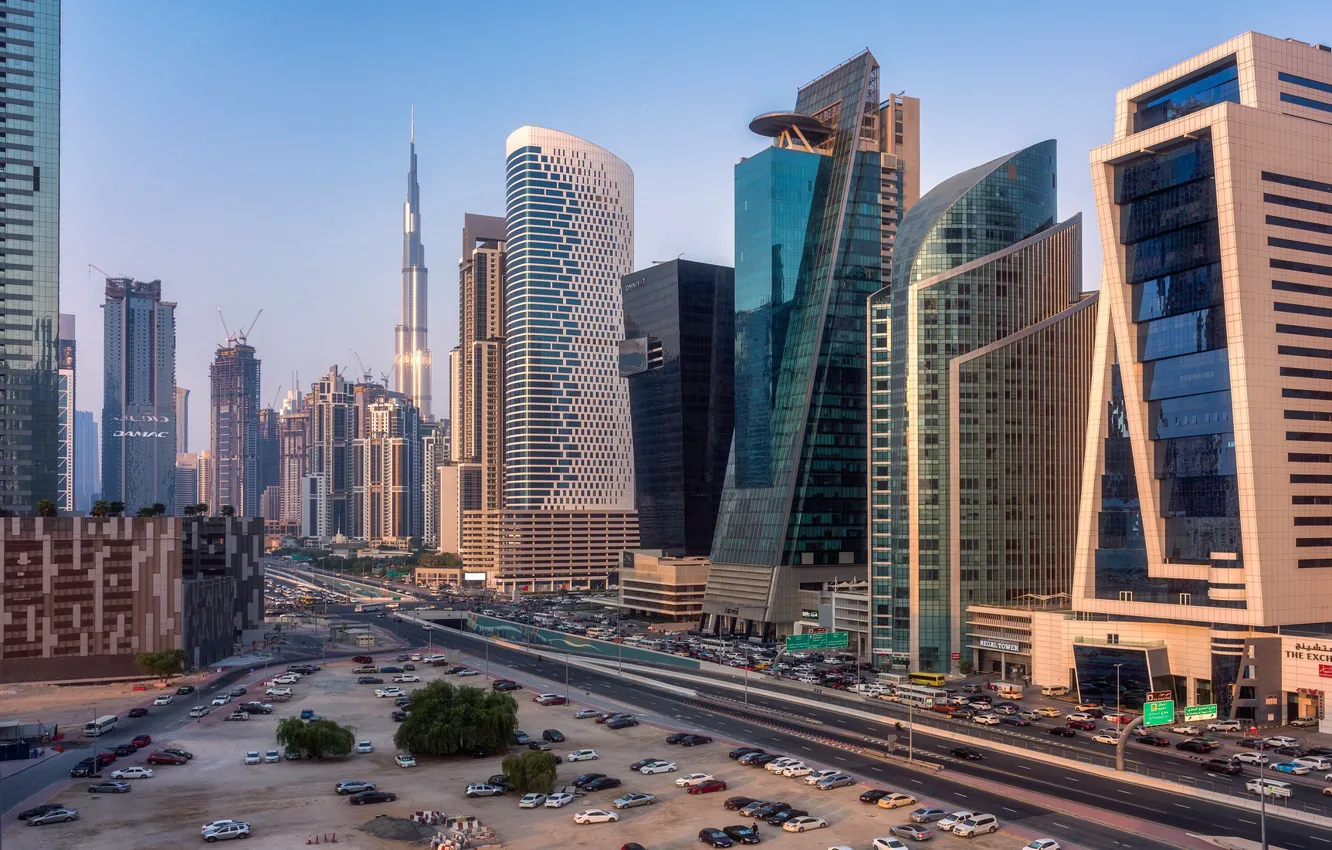 Фото обои Дубай, небоскрёбы, ОАЭ