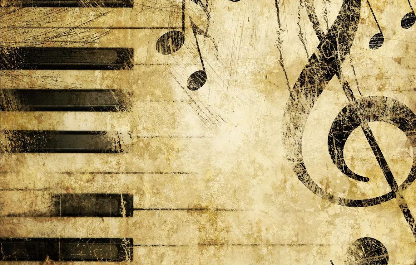 Фото обои музыка, пианино, текстуры, Скрипичный ключ